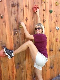 Tami Mette on the rockwall photo.
